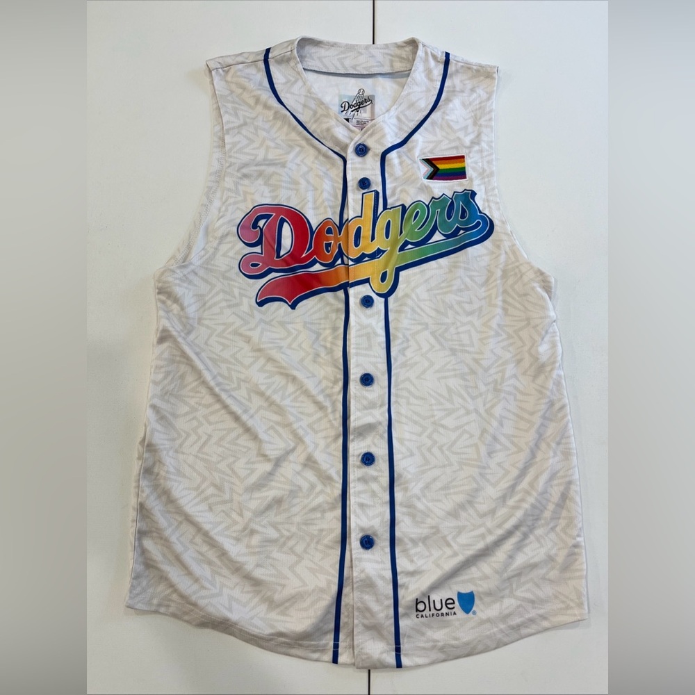 Los Angeles Dodgers LA Pride Baseball Jersey Sleeveless LGBTQ 2025 Size XL